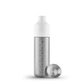 Dopper Limited Edition Steel│Waterfels 490ml│art. 6200│vooraanzicht met dop naast fles