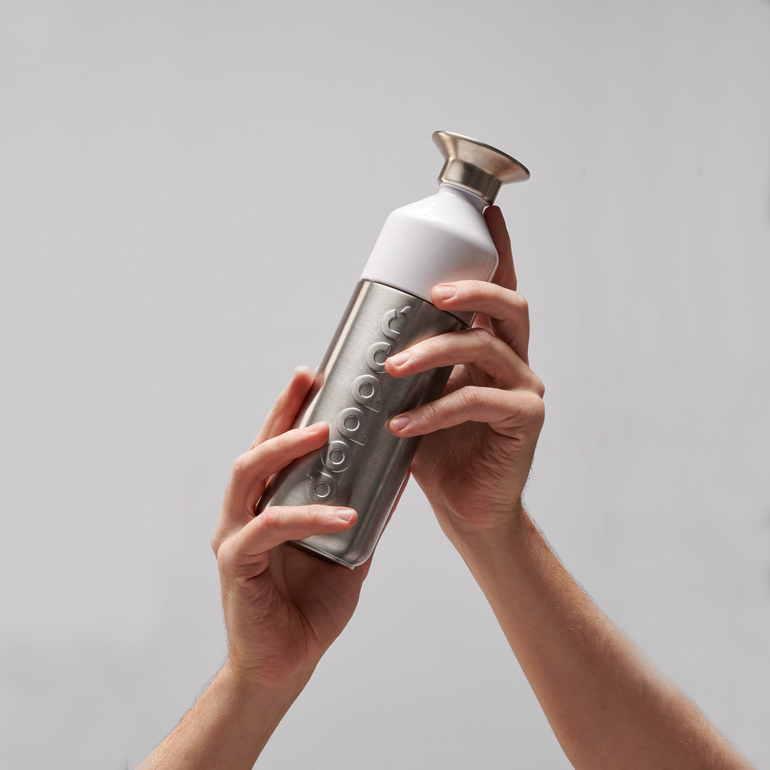 Dopper Steel Limited Edition│Waterfles 800ml│art. 7243│vooraanzicht met witte achtergrond