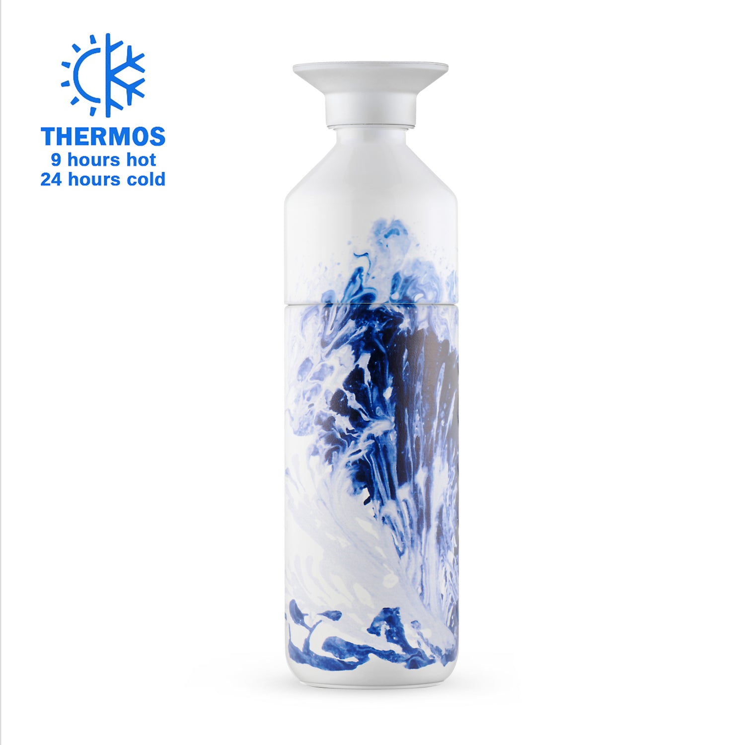 Dopper insulated x Royal Delft The Current│art. 7139│vooraanzicht met Thermos logo