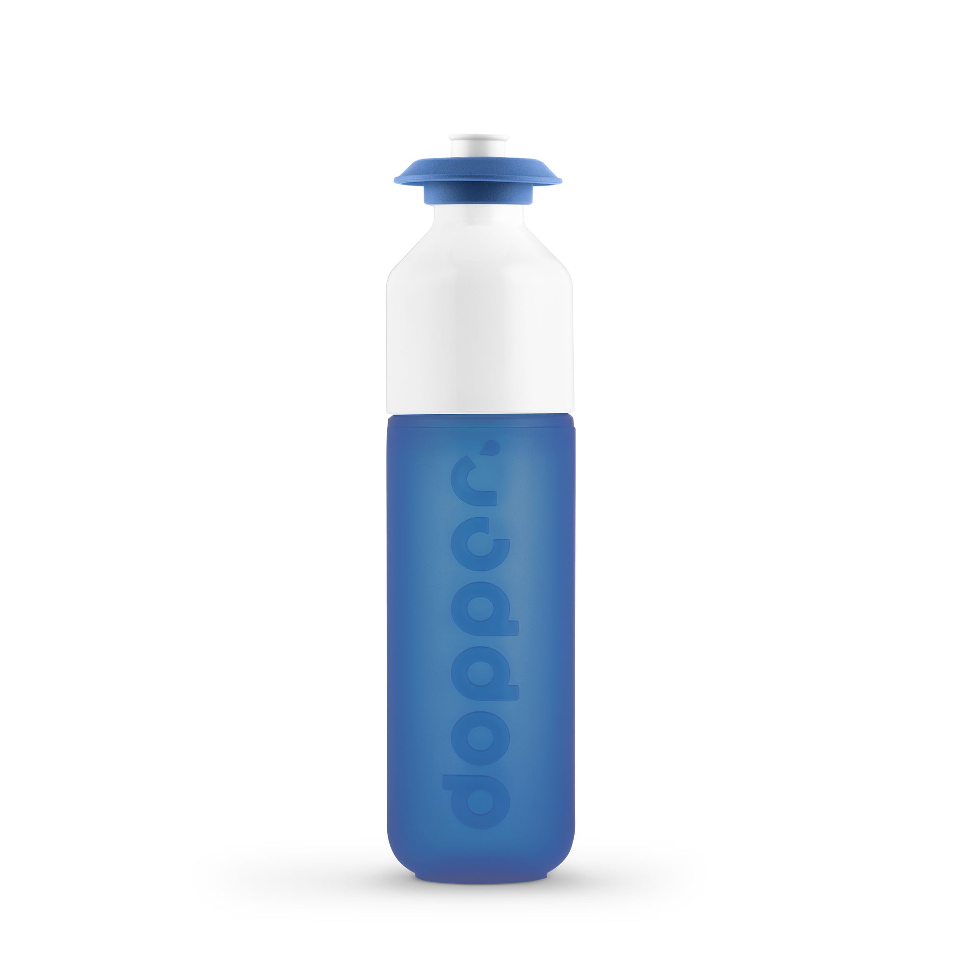 Dopper Sport Cap Atlantic Blue│art. 3025│op blauw fles met omgeslagen rand