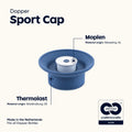Dopper Sport Cap Atlantic Blue│art. 3025│materialen