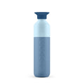 Dopper Steel Water Bottle 490 ml Coastal Blue (blue) - front view