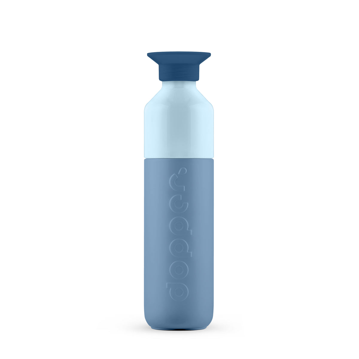 Dopper Steel Water Bottle 490 ml Coastal Blue (blue) - front view
