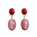 Oorbellen Doppio Grande Rood│Corsari Jewels│art. CJS-3005-044│vooraanzicht