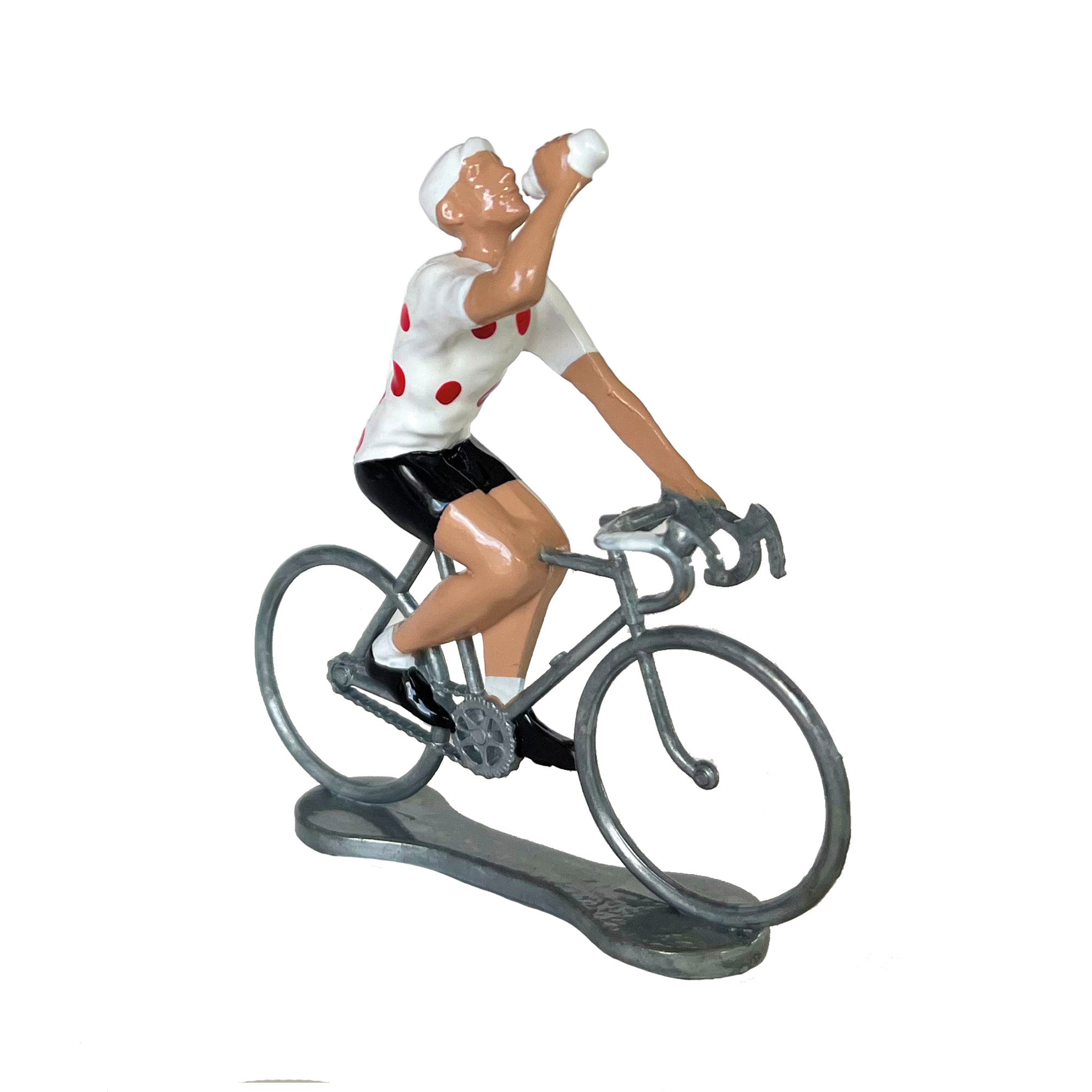 Bernard & Eddy Miniatuur Wielrenner Dorstige Bolletjestrui││art. 303759│voorkant schuin
