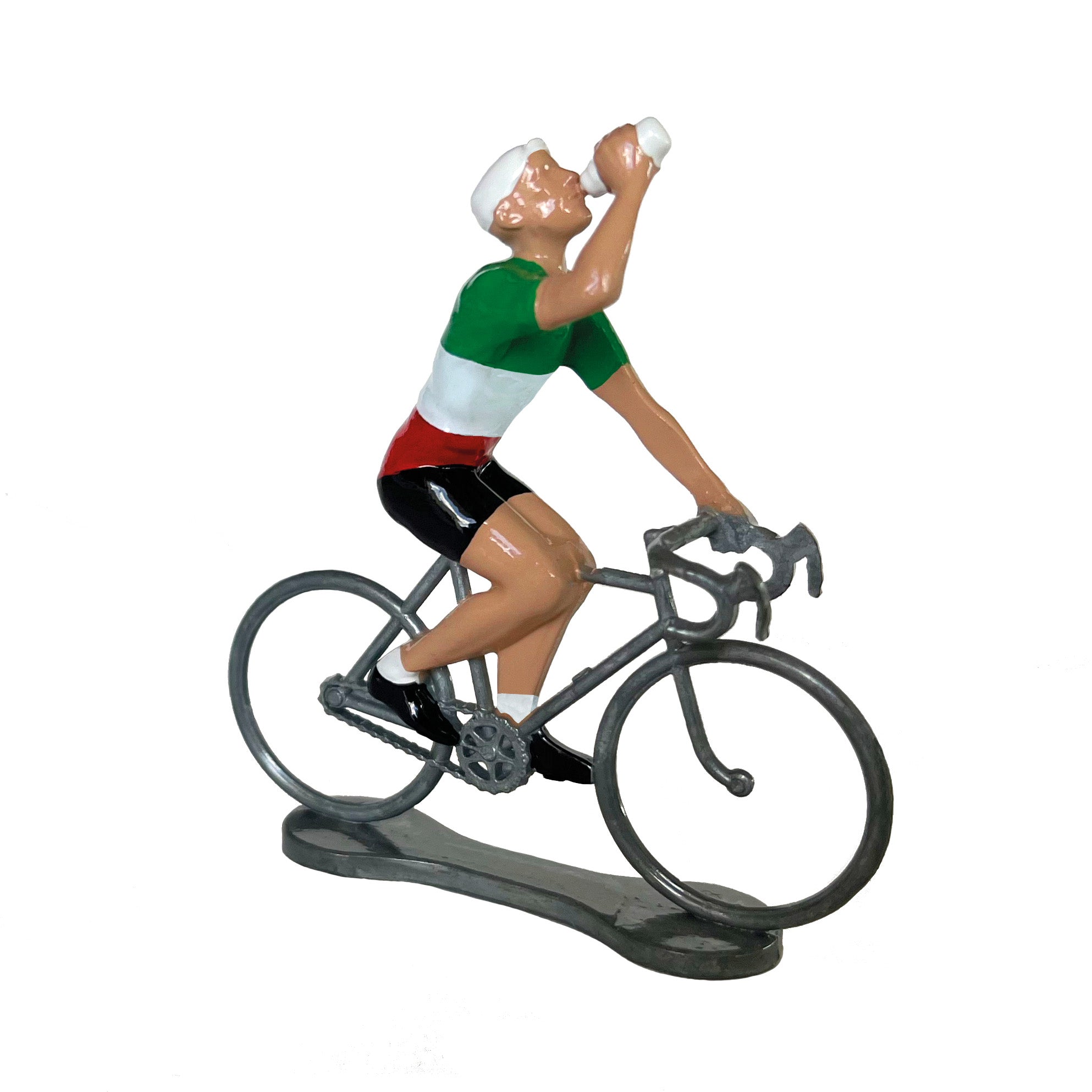Bernard & Eddy Miniatuur Wielrenner Tricolore Italië│art. 304053│voorkant schuin
