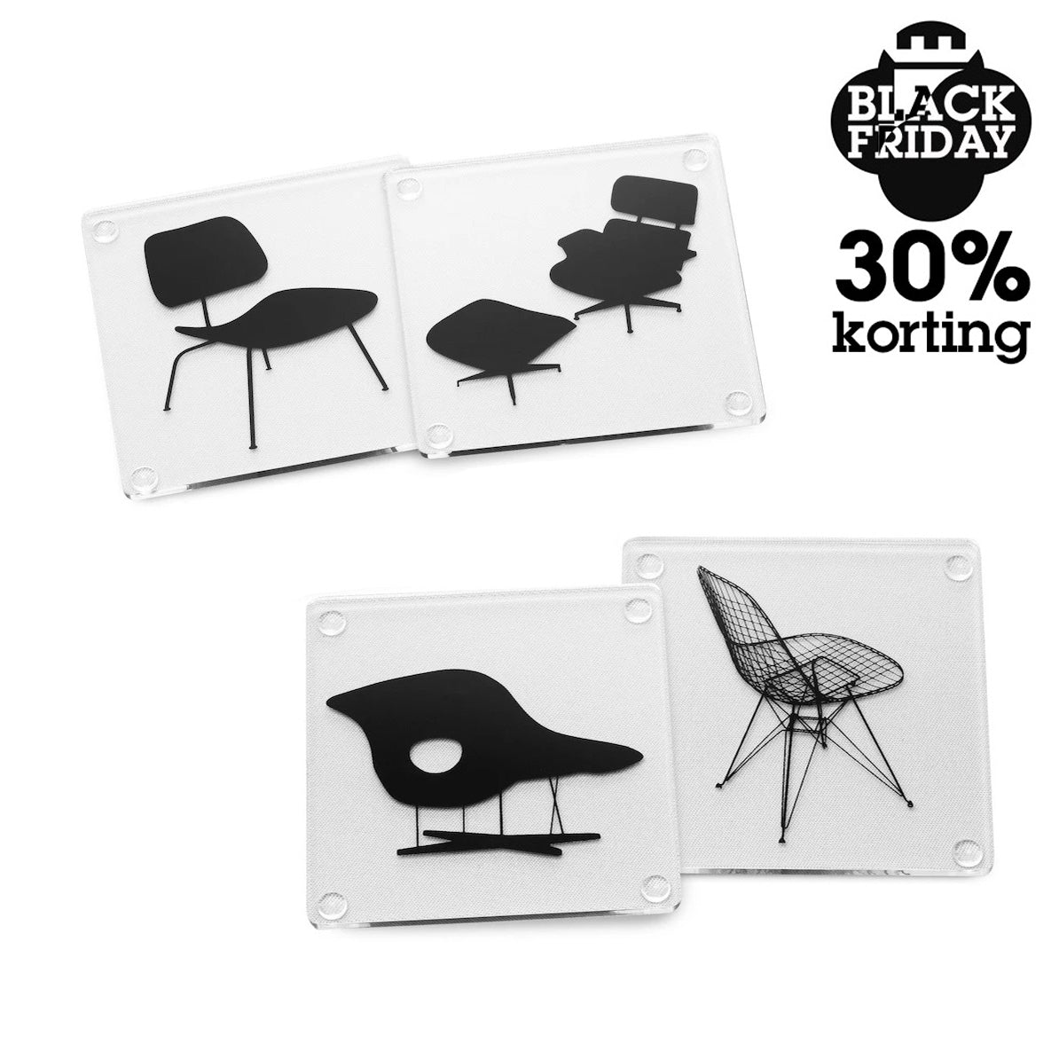 Eames Chair Coasters MoMA│Black Friday 30% Korting