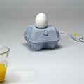 EggboxLamp Sky│Tafellamp Eierdoos│met Egglamp Wit en licht uit