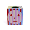 Everybody Tissue Box Holder│Dusen Dusen│Areaware│art. DDHETB│zijkant gezcht bordeaux blauw