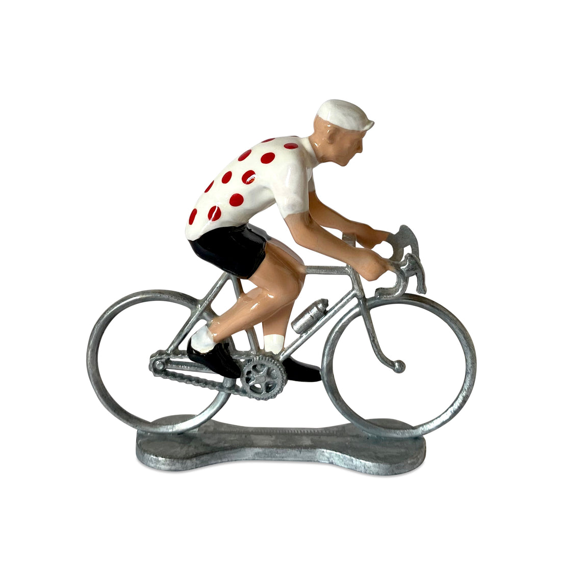 Miniatuur Wielrenner Fietser Bolletjestrui│Bernard&Eddy│art. 303025│zijaanzicht
