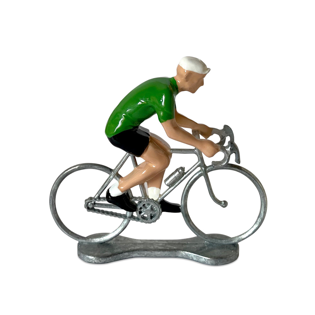 Miniatuur Wielrenner Fietser Groene Trui│Bernard&Eddy│art. 303032│zijaanzicht