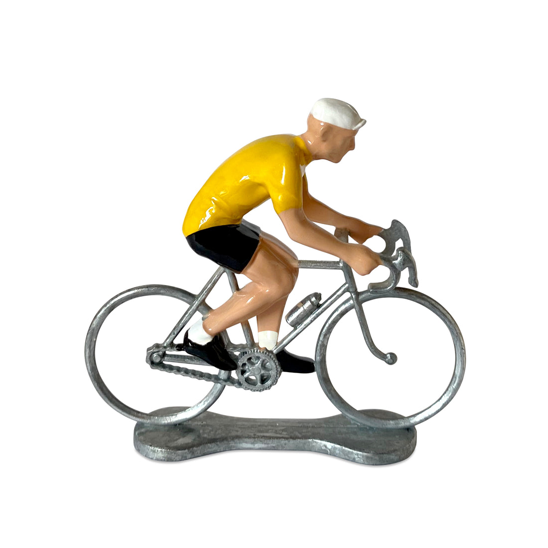 Miniatuurwielrenner Fietser Gele Trui│Bernard&Eddy│art. 303018│zijaanzicht