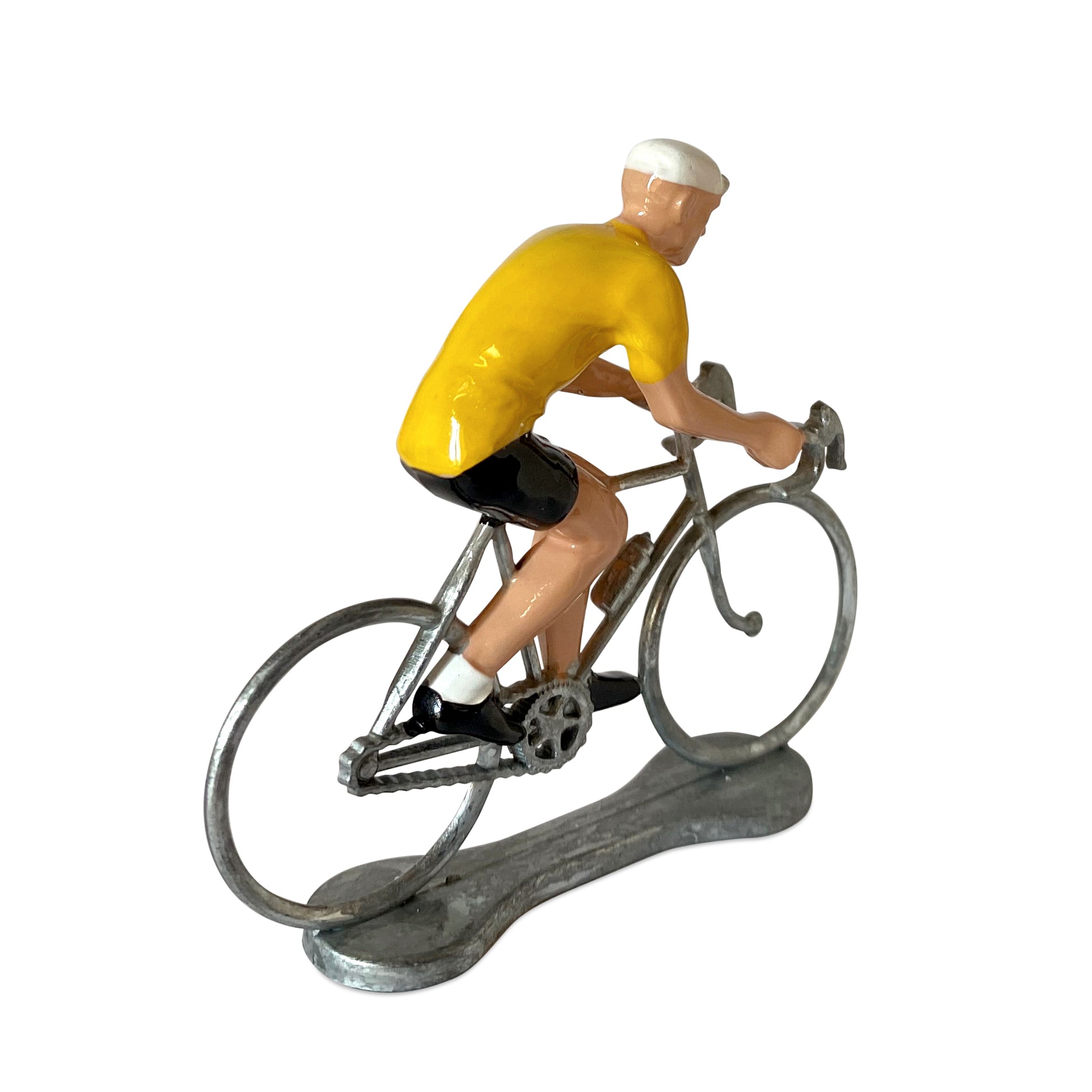 Miniatuurwielrenner Fietser Gele Trui│Bernard&Eddy│art. 303018│achteraanzicht schuin