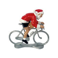 Miniatuur Wielrenner Bernard & Eddy│Fietser Kerstman│art. 304008│zijaanzicht