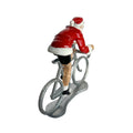 Miniatuur Wielrenner Bernard & Eddy│Fietser Kerstman│art. 304008│achterkant schuin