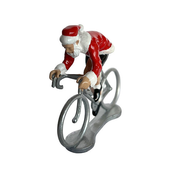 Miniatuur Wielrenner Bernard & Eddy│Fietser Kerstman│art. 304008│voorkant schuin