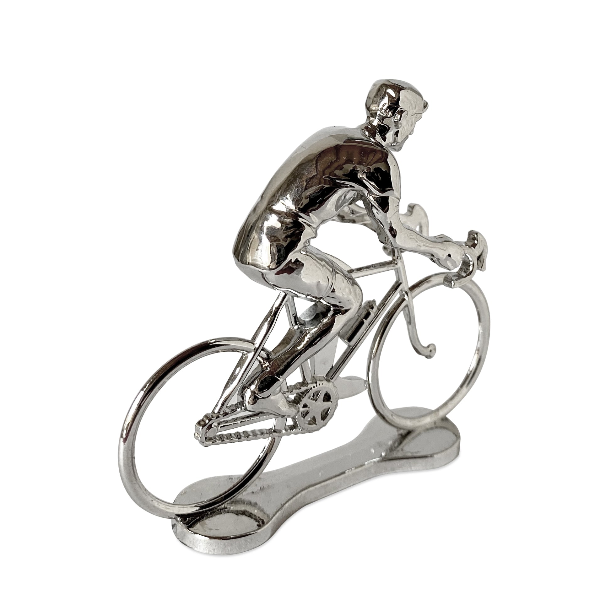 Miniatuur Wielrenner Fietser Trofee Zilver│Bernard&Eddy│art. 303254│achterkant schuin