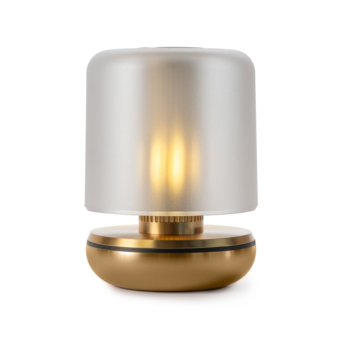 Humble Firefly Oplaadbare Tafellamp Gold Frosted│art. HUMTL00401│vooraanzicht met witte achtergrond
