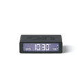 Lexon Flip Mini Wekker Digitaal Donkergrijs│art. LR158G3│Vooraanzicht met verlichting aan