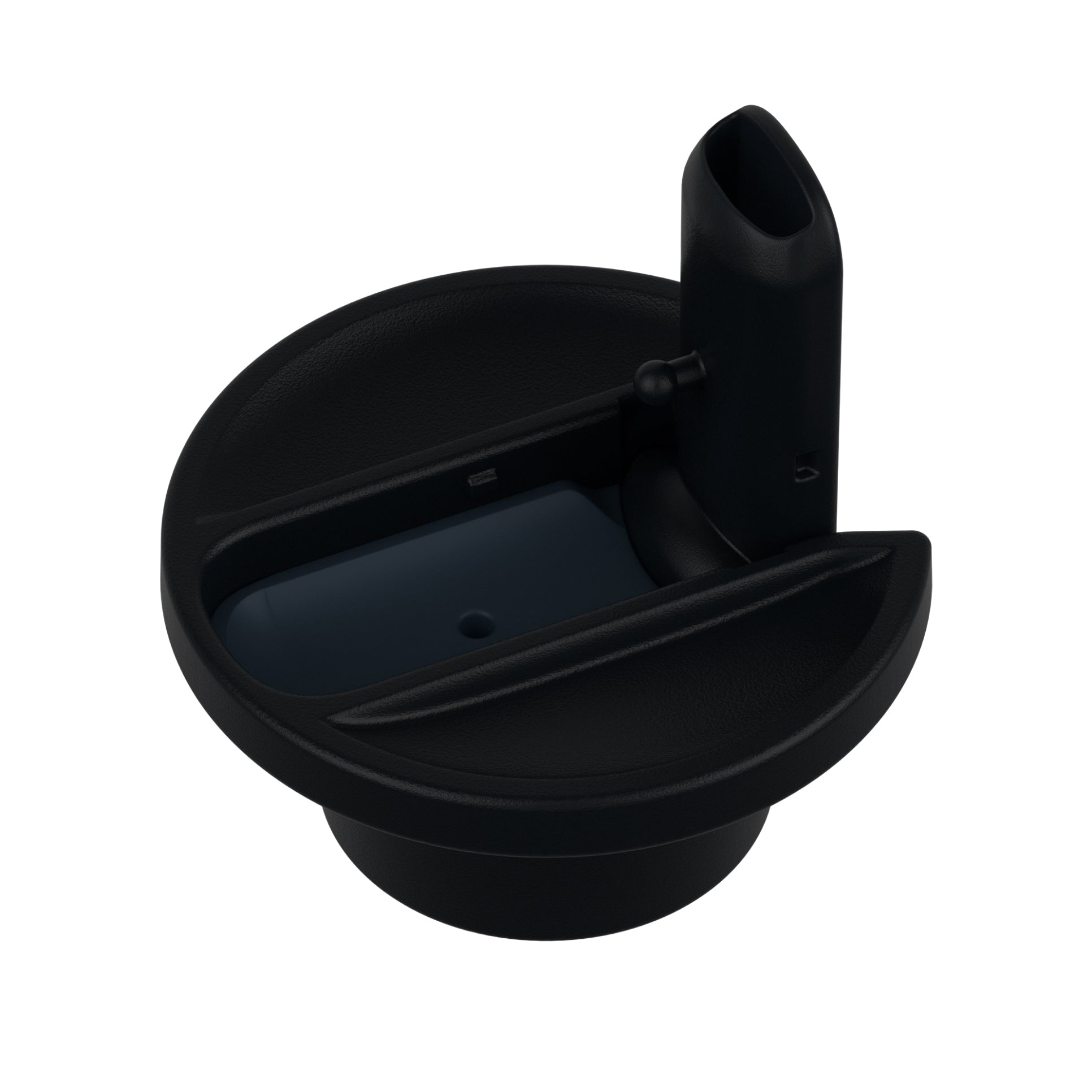 Dopper Flip Straw Zwart│art. 7627│zonder rietje bovenaanzicht schuin