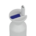 Dopper Flip Straw Wit│art. 7634│bovenaanzicht schuin op fles met geopende tuit