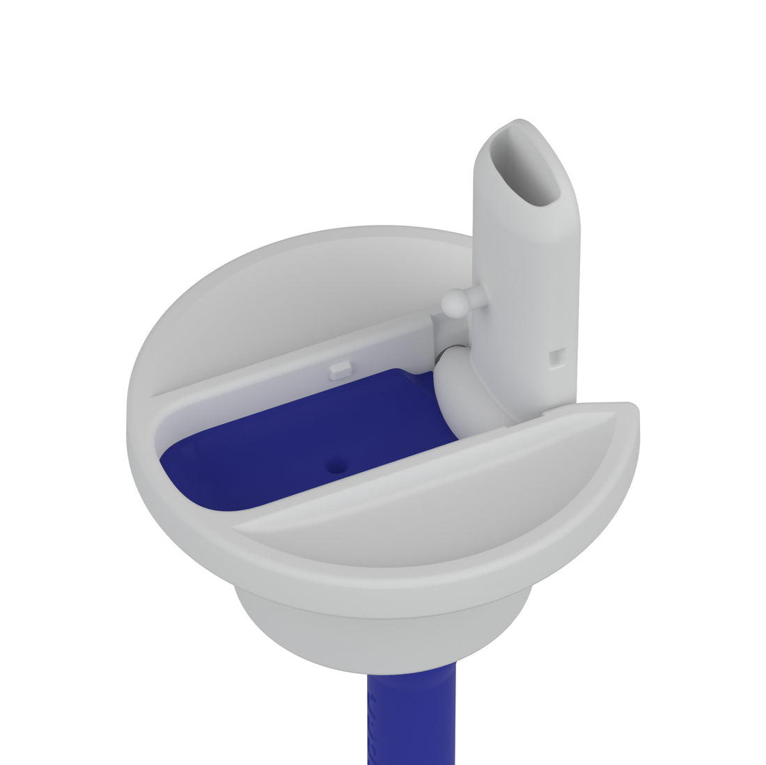 Dopper Flip Straw Wit│art. 7634│bovenaanzicht schuin met rietje