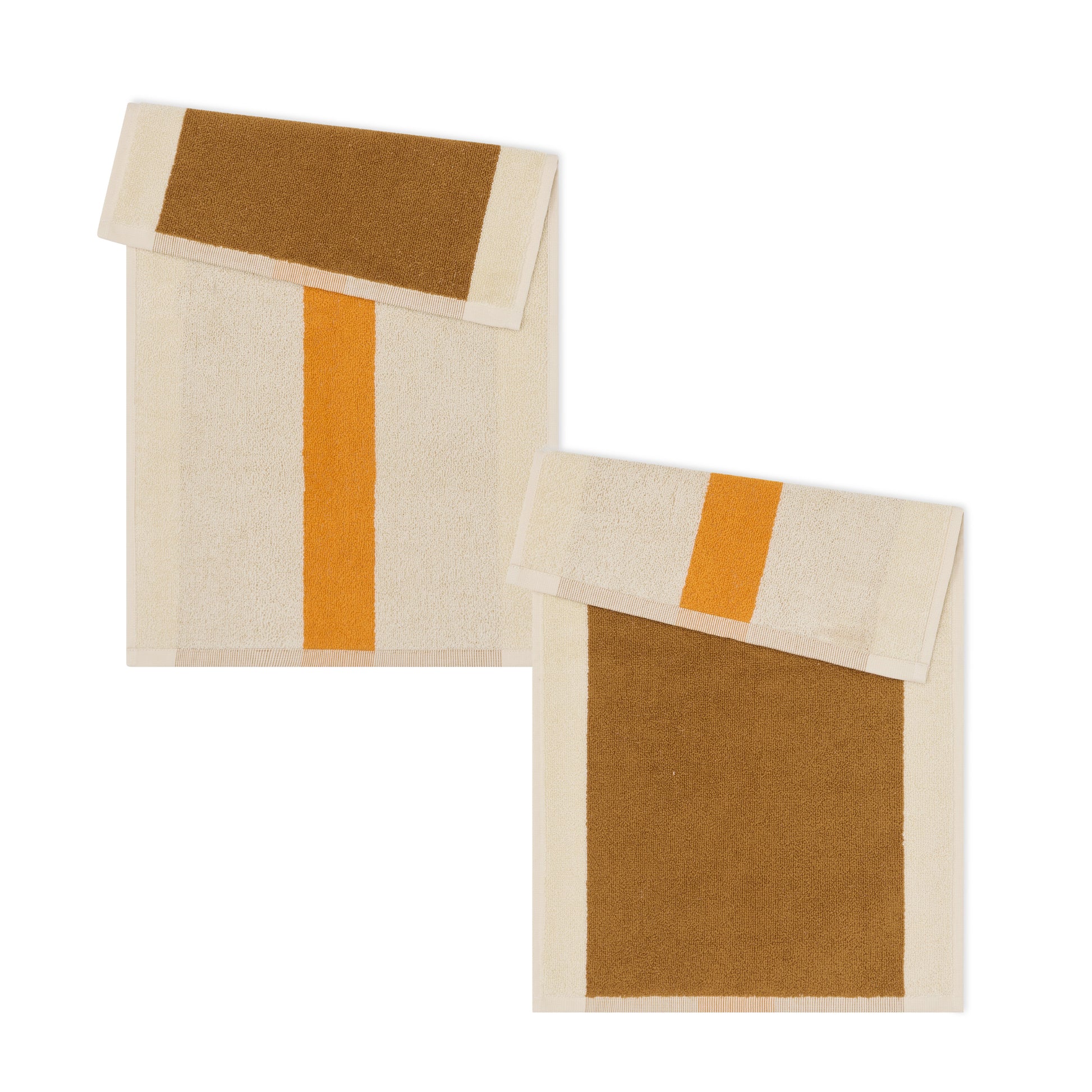 Gastendoekjes Martens & Martens Set/3-C Suite702│art. CMMTSET30TUPUTO│Toffee & Orange voor- en achterkant