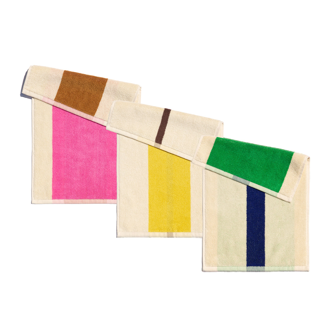 Gastendoekjes Martens & Martens Suite702│art. MMTTSET30PIRBBR│3 soorten naast elkaar voorkant