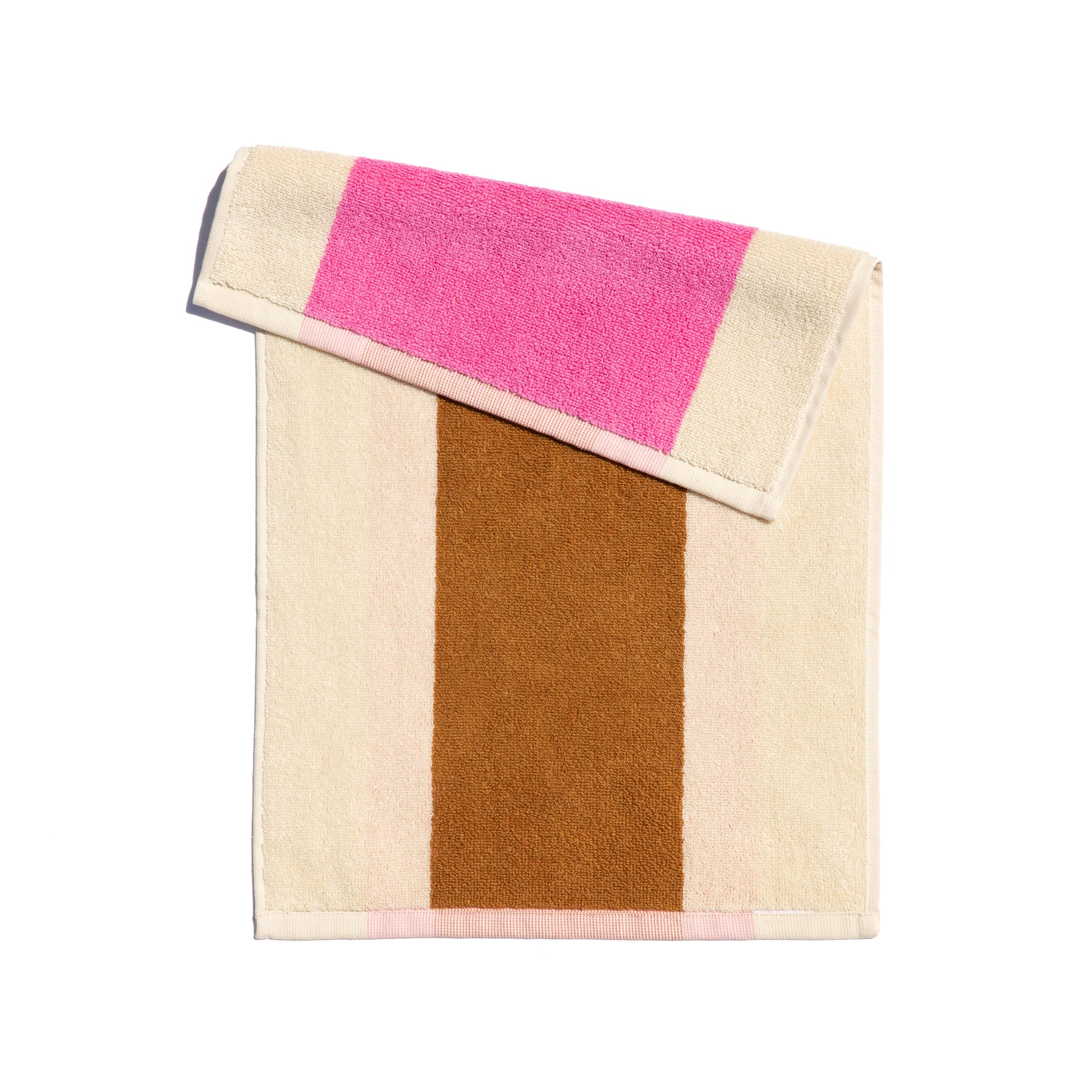 Gastendoekjes Martens & Martens Suite702│art. MMTTSET30PIRBBR│bruin-roze achterkant