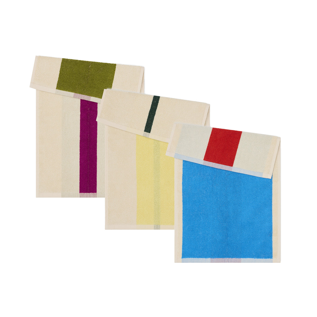 Gastendoekjes Martens & Martens Set D Suite702│art. CMMTTSET30AQFYE│3 varianten naast elkaar