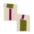 Gastendoekjes Martens & Martens Set D Suite702│art. CMMTTSET30AQFYE│variant Fuchsia & Oliv voor- en achterkant