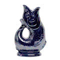 Gluckigluck Waterkaraf Lustre Edition Donkerblauw│Guggle Jug Vis│art. G31155/BLL/W│achterkant met witte achtergrond