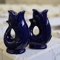 Gluckigluck Peper en Zoutstel Cobalt Blue│art. G31159/BL/W│op gipsblok