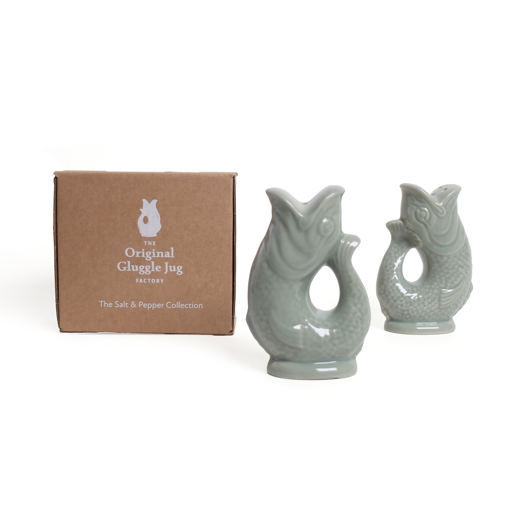 Gluckigluck Peper en Zoutstel Sage│art. G31159/SAGE/W│naast verpakking