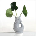 Gluckigluck Waterkaraf│Guggle Jug Vis│Oyster│art. G31155/OY/W│als vaas met groen takken