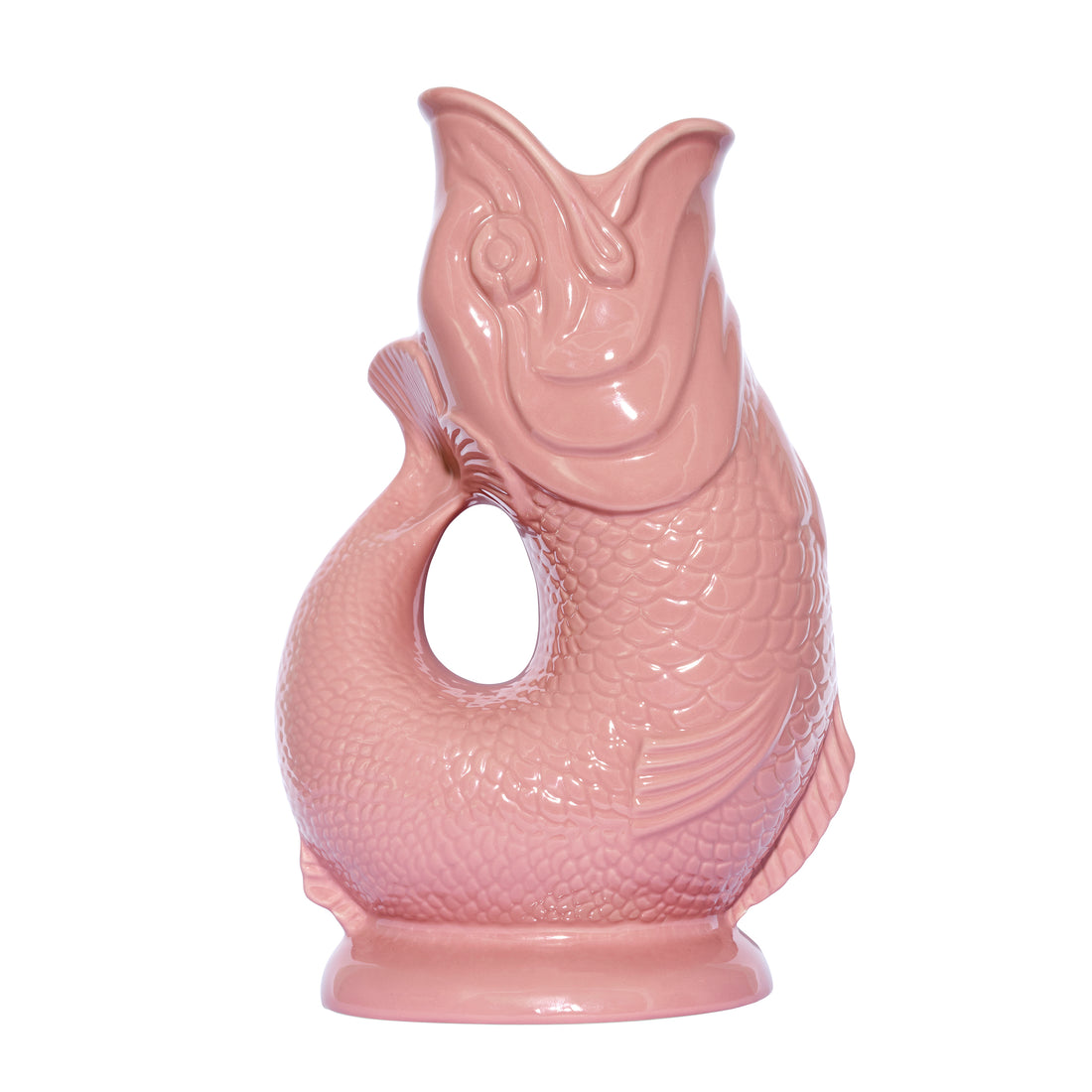 Gluckigluck Waterkaraf Vis│Roze│Guggle Jug│art. G31155/PK/W│voorkant kan met witte achtergrond