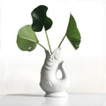 Gluckigluck Waterkaraf│Wit│Guggle Jug│art. G3115/WH/W│als vaas met groene takken
