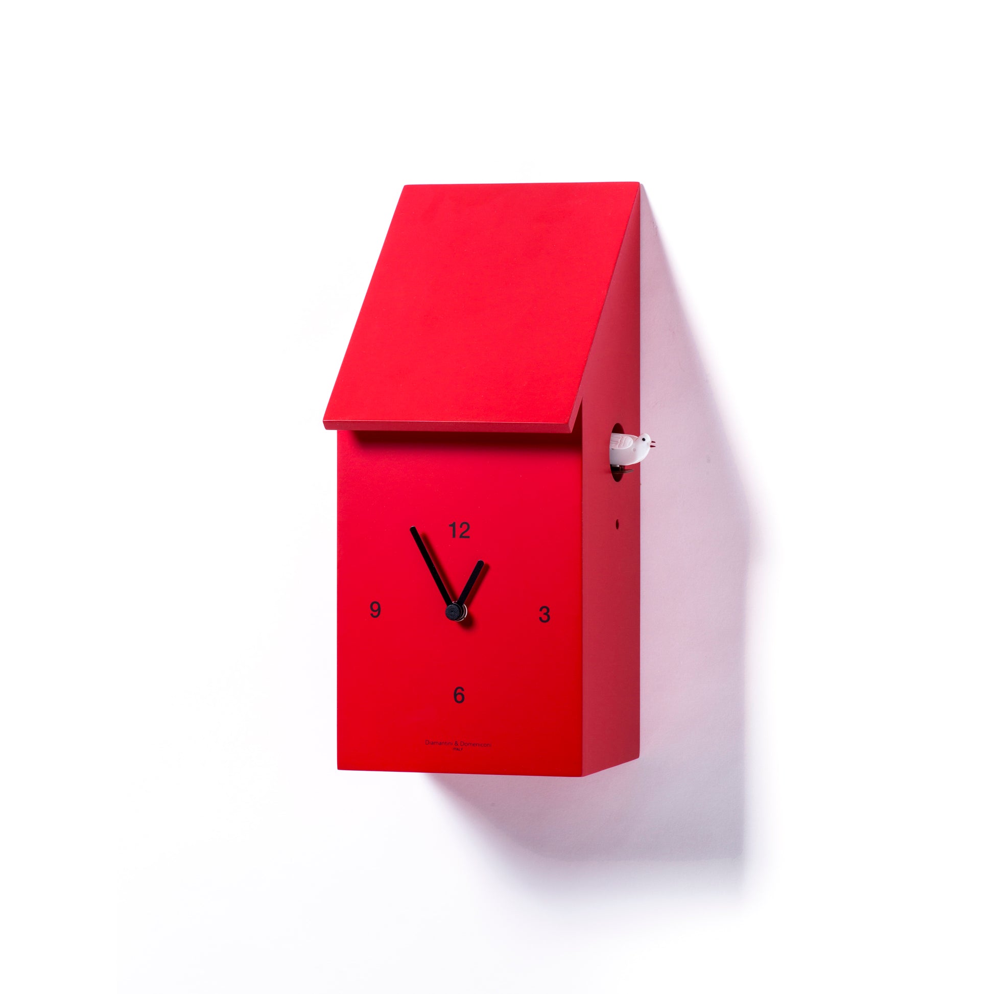 Koekoeksklok Half Time Rood│Diamantini & Domeniconi│art. DIA 212RD│voorkant schuin