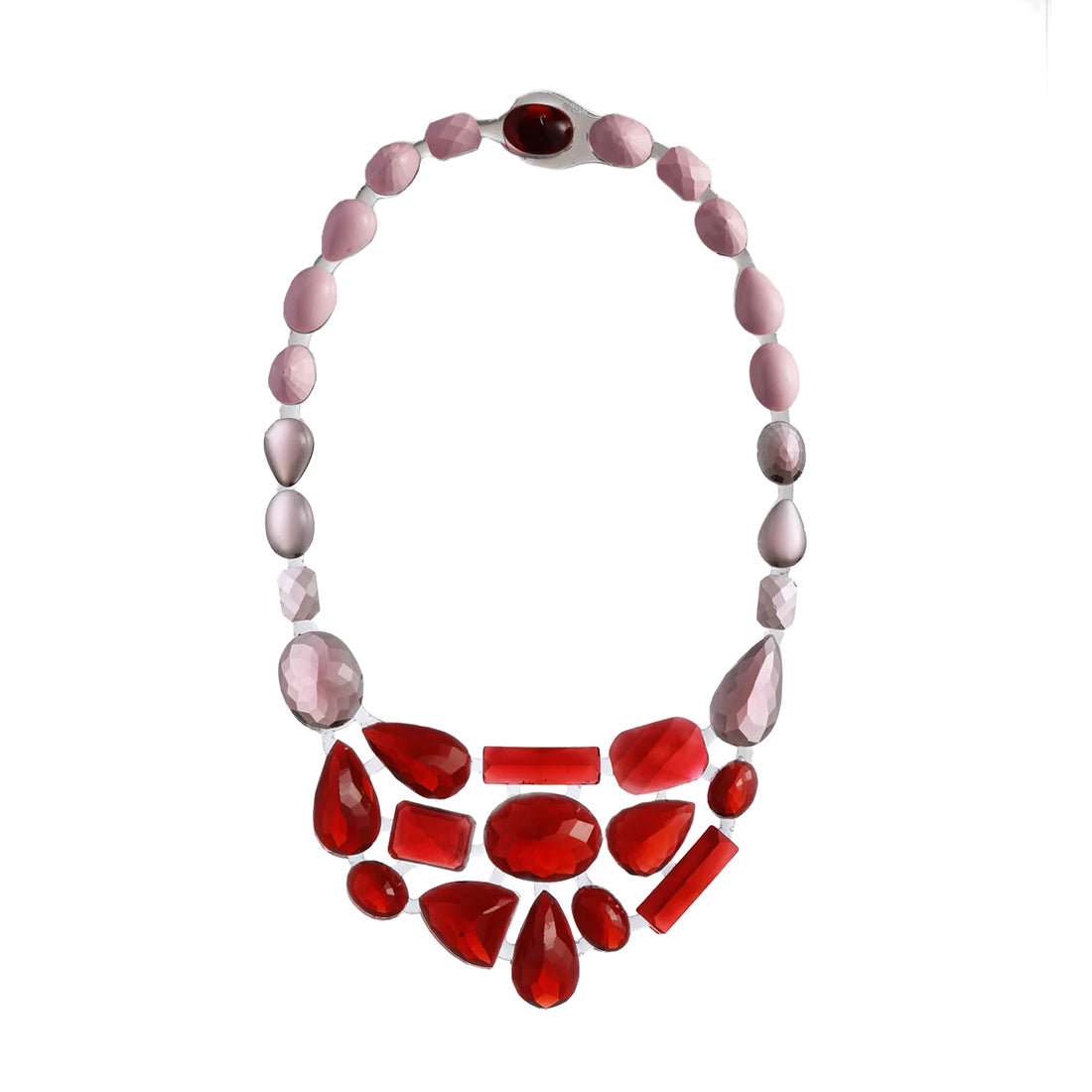 Halsketting Collier Stones Rood Corsari Jewels│art. CJS-1002-044│vooraanzicht