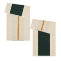 Handdoek Martens & Martens Dark Green & Orange│Suite702 - voor en achterkant met witte achtergrond