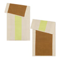 Handdoek Martens & Martens Dark Lime & Toffee│Suite702 - voor en achterkant met witte achtergrond