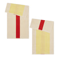 Handdoek Martens & Martens Dark Red & Yellow│Suite702 - voor en achterkant met witte achtergrond