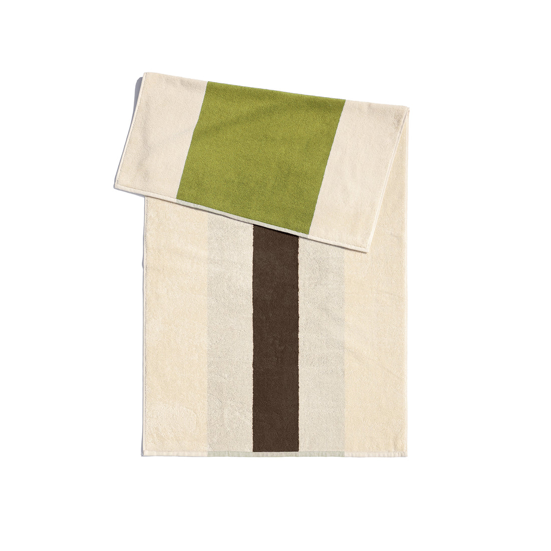 Handdoek 50x100 Brown&Lime│ Martens&Martens - Suite702│art. MMTT50BRLI│voorkant witte achtergrond