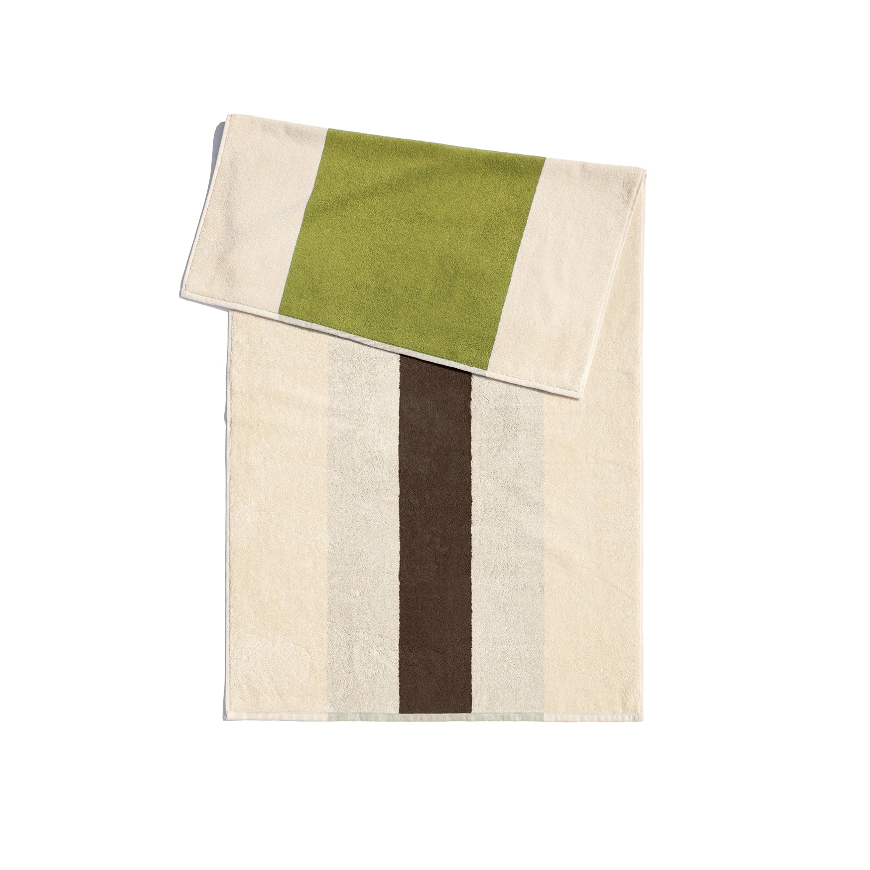 Handdoek 50x100 Brown&Lime│ Martens&Martens - Suite702│art. MMTT50BRLI│voorkant witte achtergrond