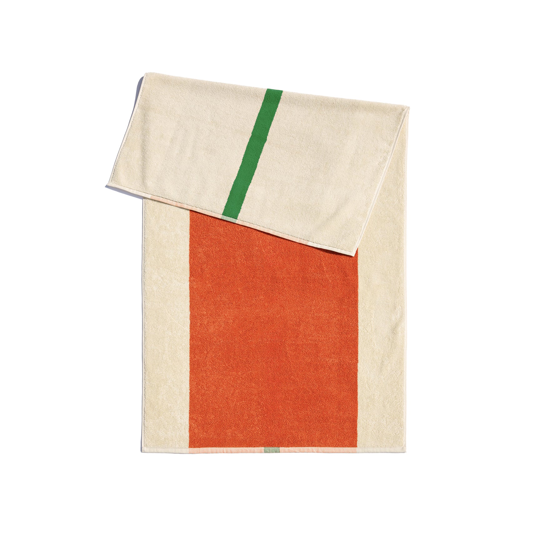 Handdoek 50x100 Orange&Green│Martens&Martens-Suite702│art. MMTT50ORGR│voorkant met witte achtergrond