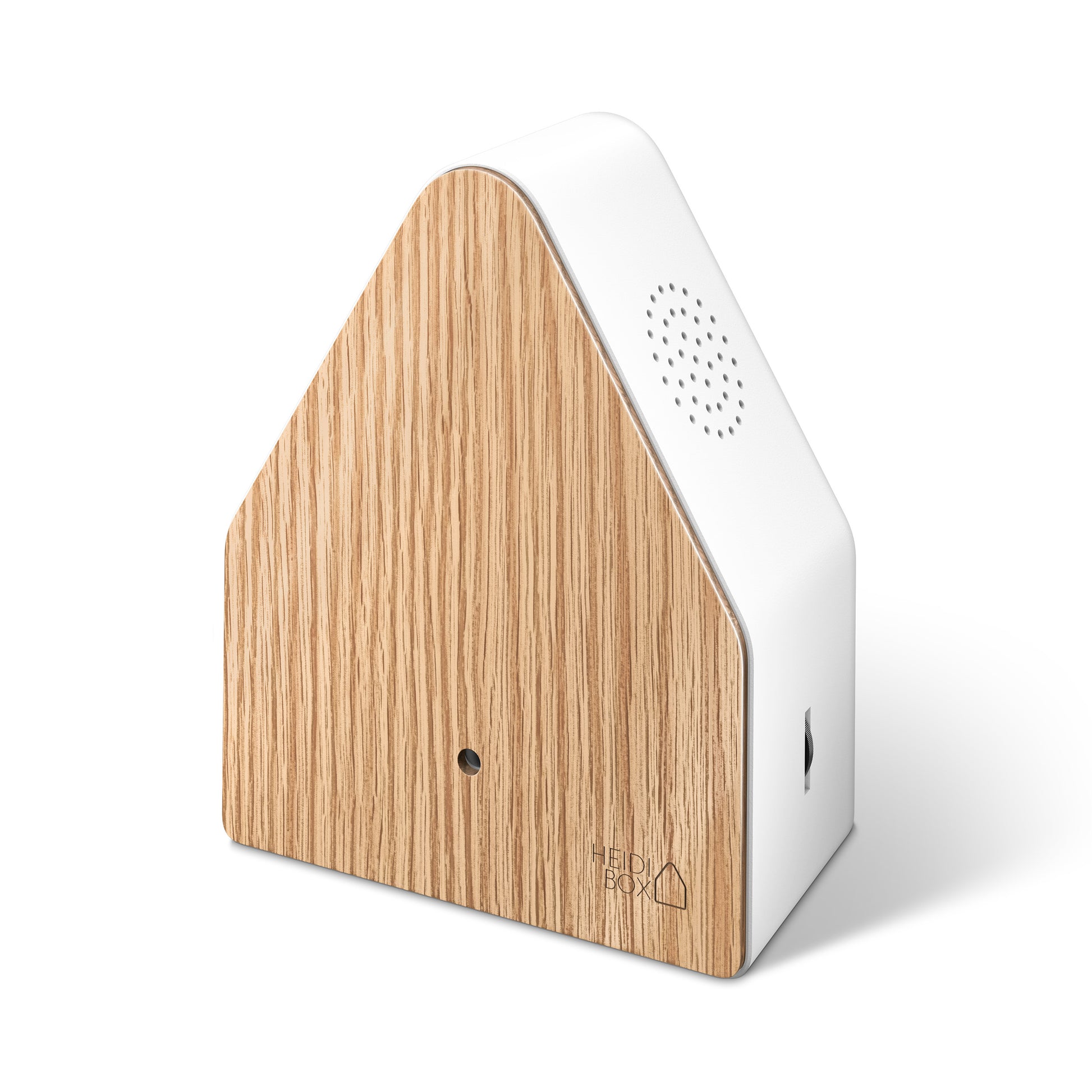 Heidibox Eiken│Huisje met Aplengeluiden│art. 11HBX0201001│aanzicht schuin boven met speaker