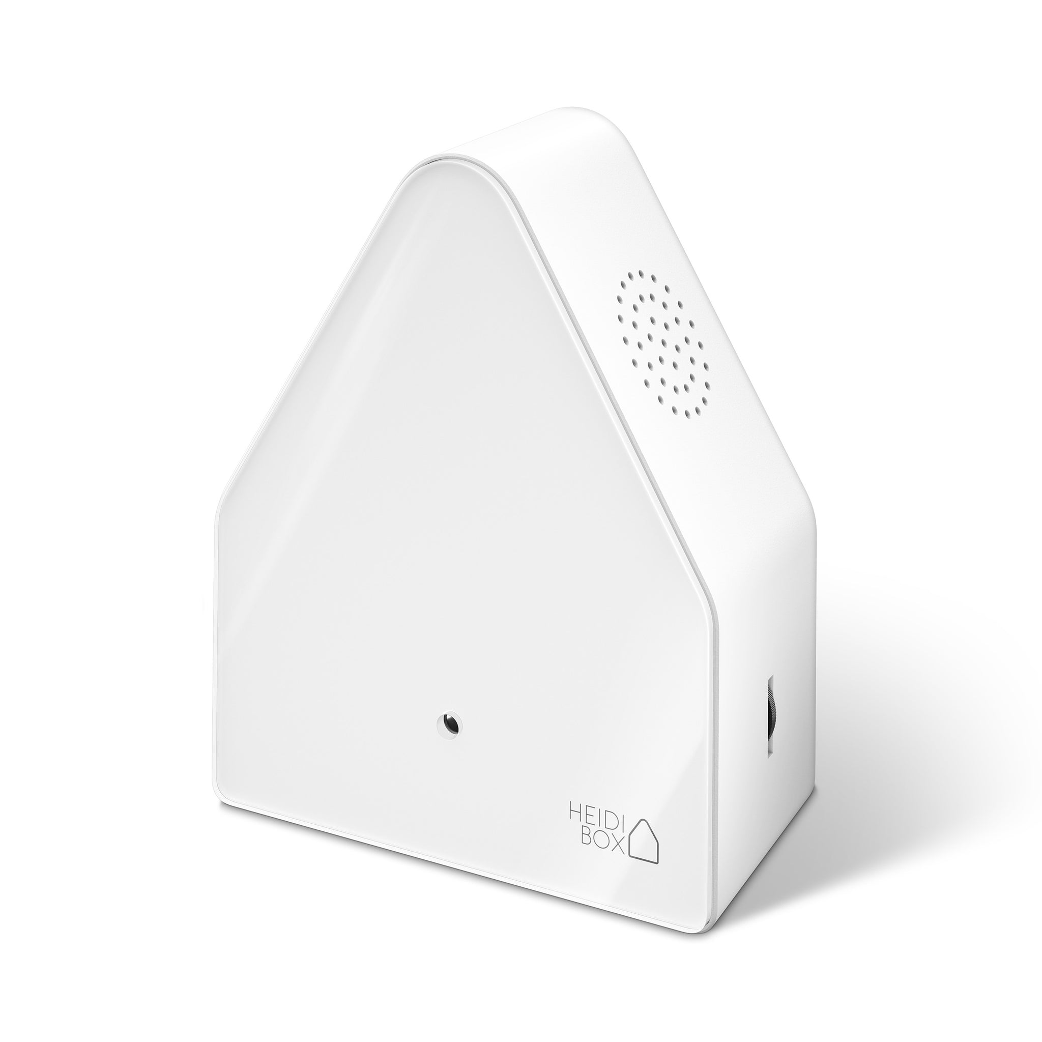 Heidibox Wit│Huisje met Alpengeluiden│art. 11HBX0101001│aanzicht schuin boven met speaker