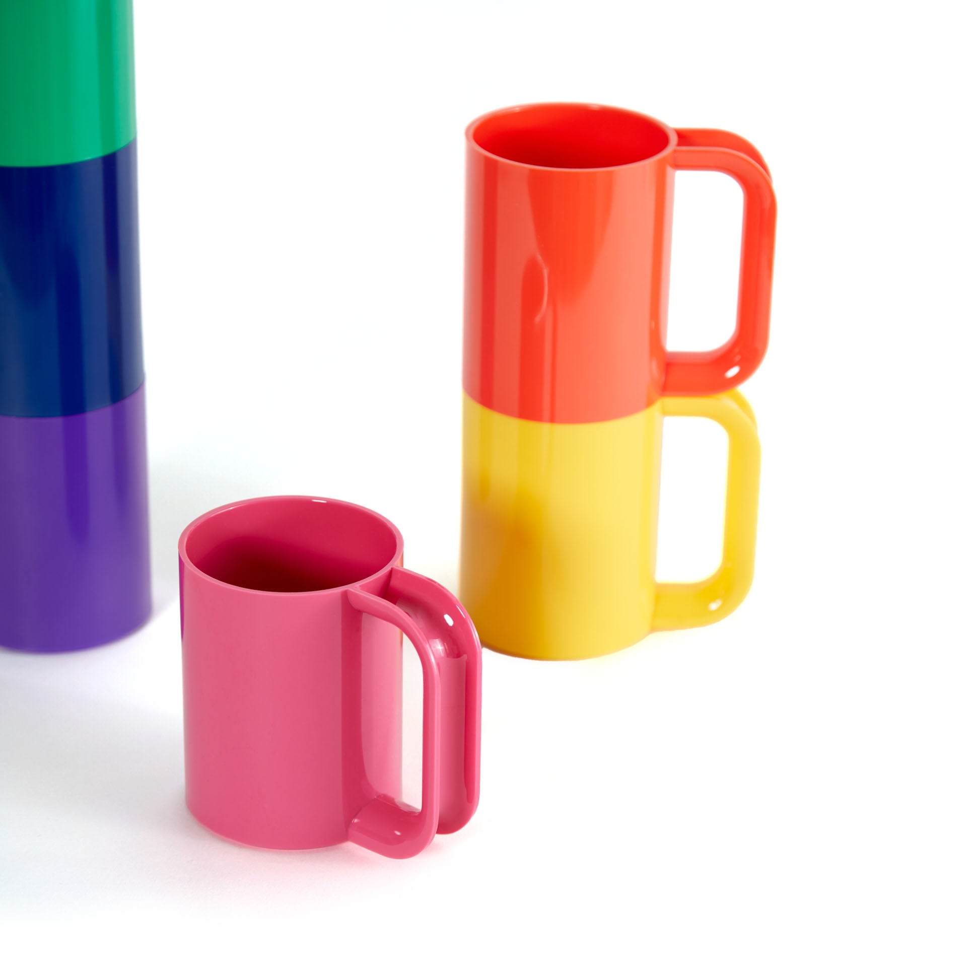 Heller Max Dinnerware│Mugs Rainbow Set/6│Vignelli