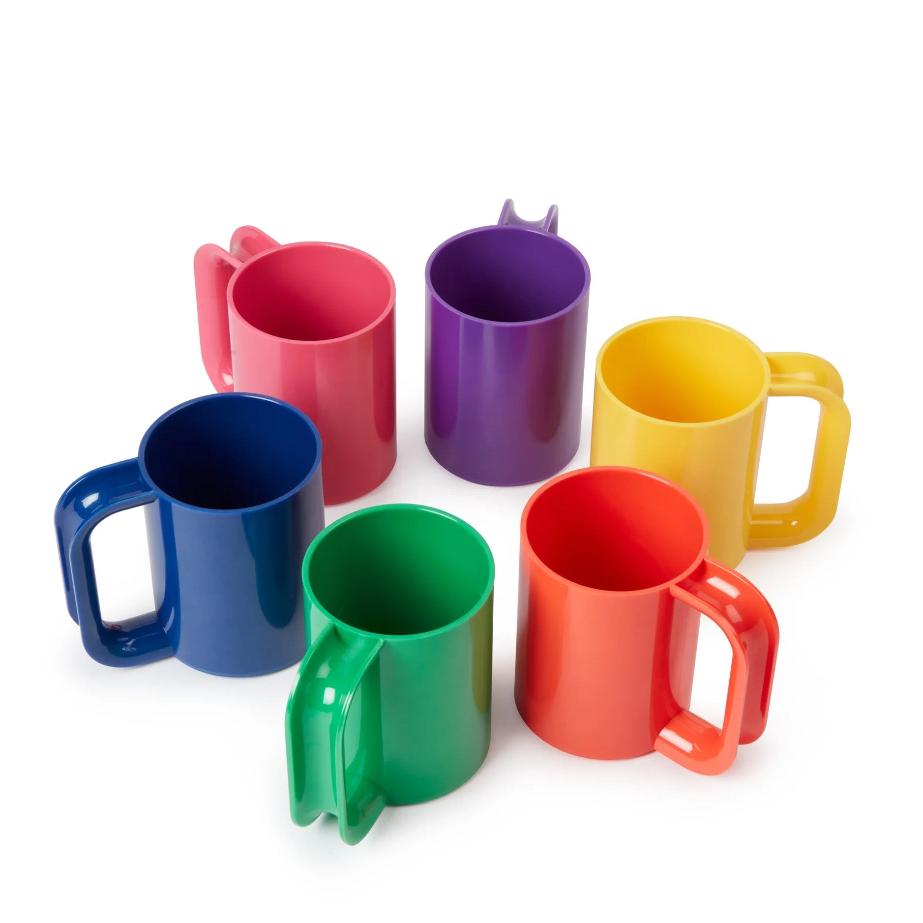 Heller Max Dinnerware│Mugs Rainbow│art. HWM-RB06│mokken in cirkel geplaatst