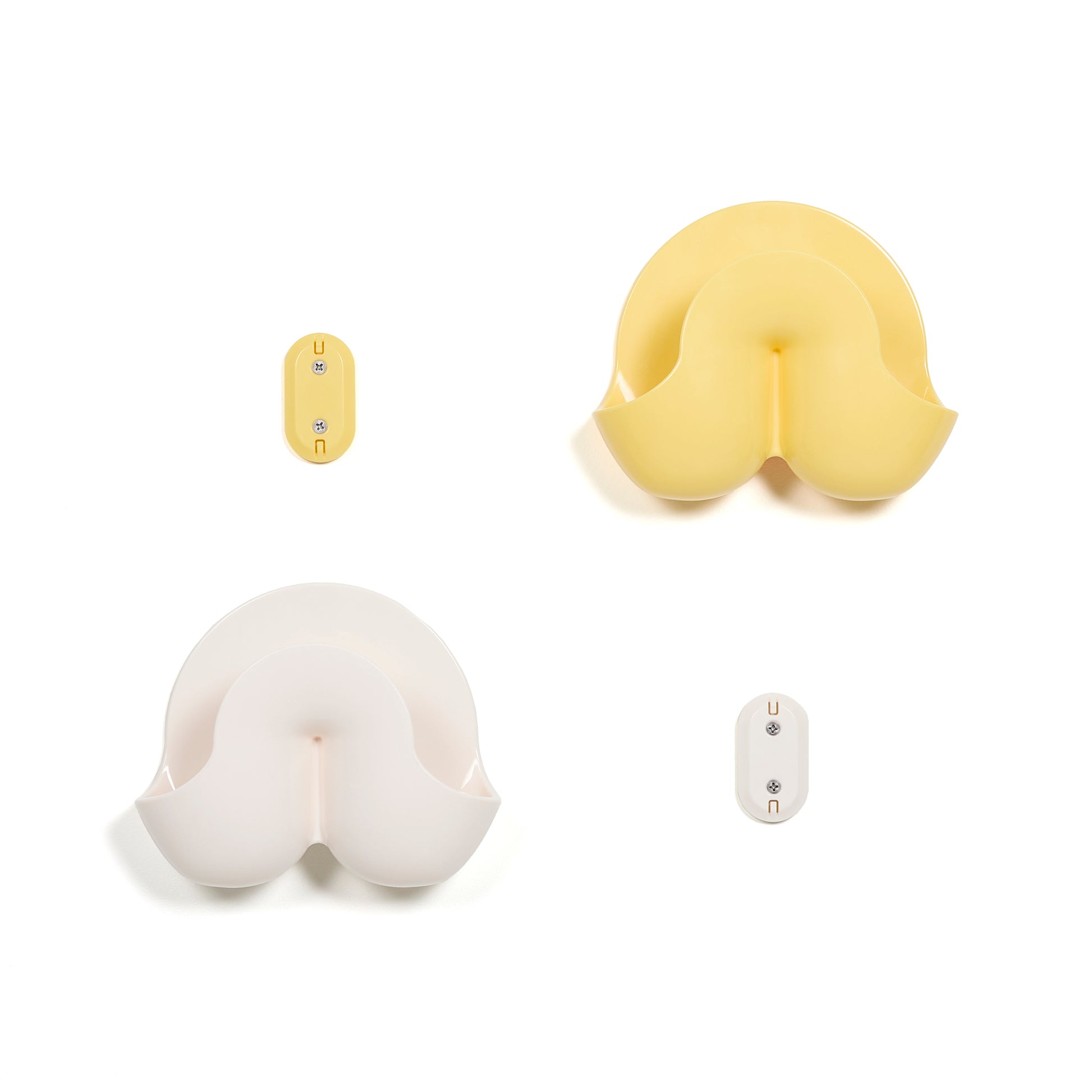 Heller Swell Catchall Mini Wit│art.2304-01│geel en wit met muurbevestiging